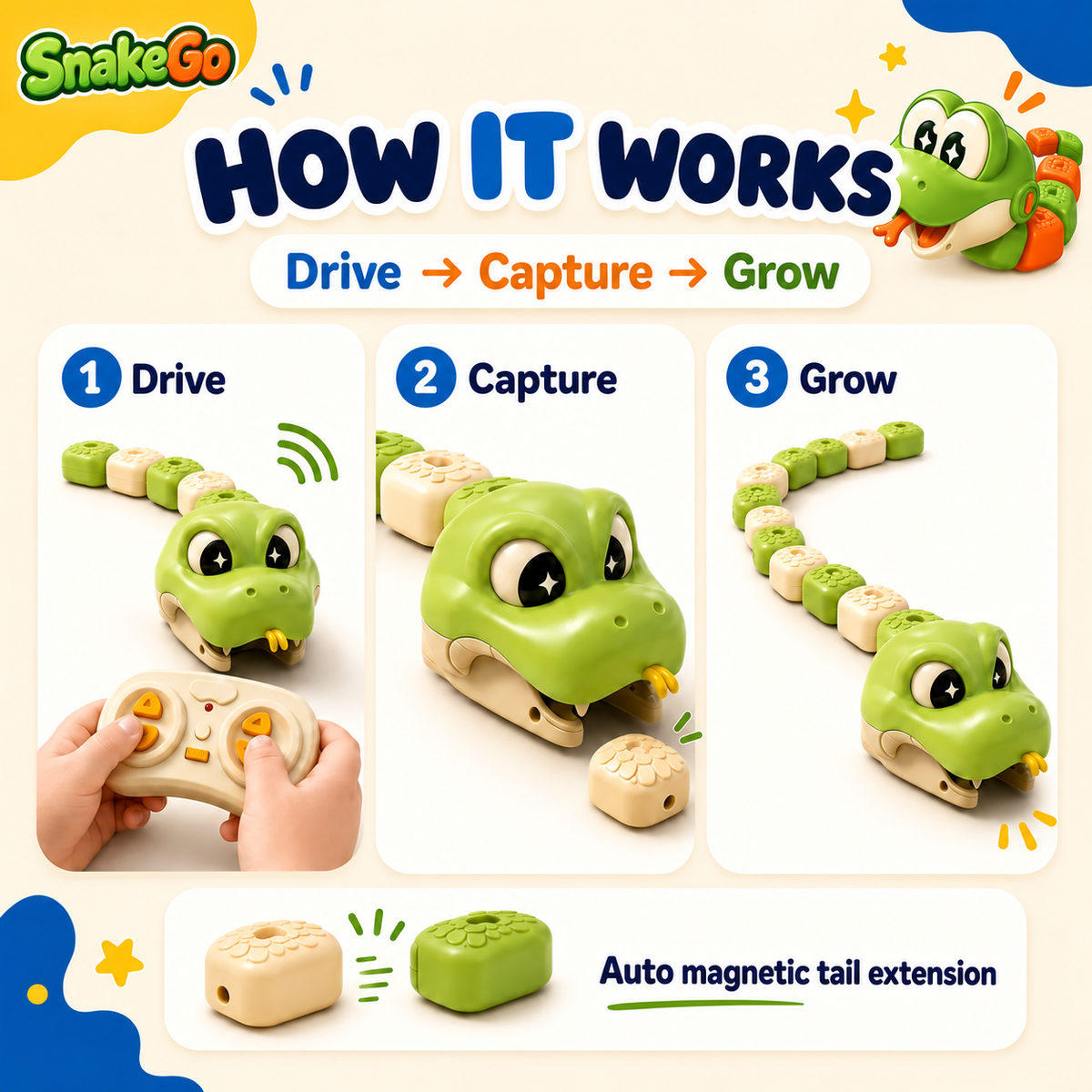 SnakeGo™ Dual Remote-Control Snake Racing Set